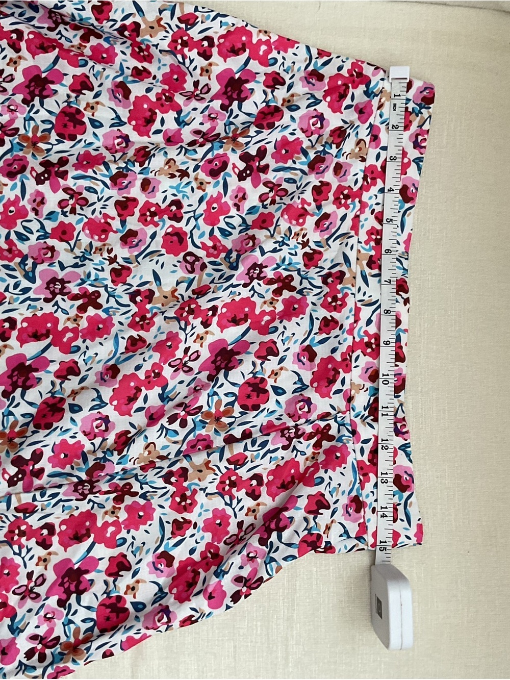 SHEIN White Maxi Skirt with Pink Floral Print - Picture 6 of 7